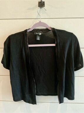 White House Black Market Open Front Short Sleeve Cardigan